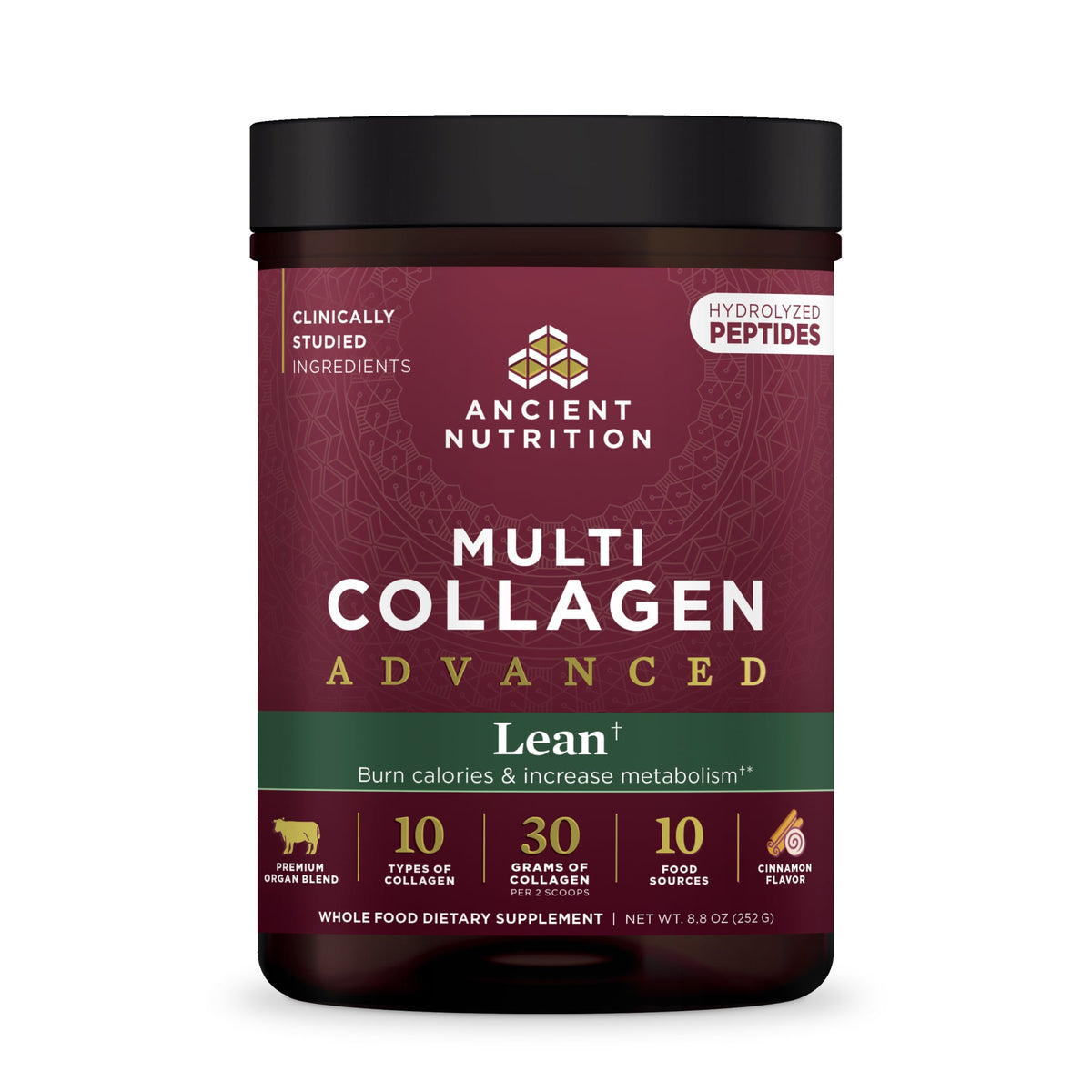 Ancient Nutrition Multi Collagen Advanced Lean, Cinnamon